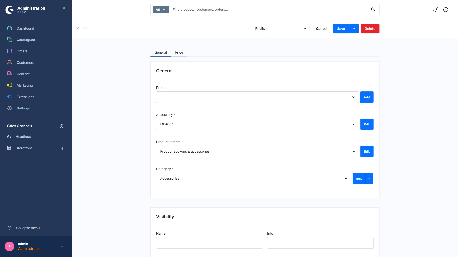 Zubehör Produkte Detail